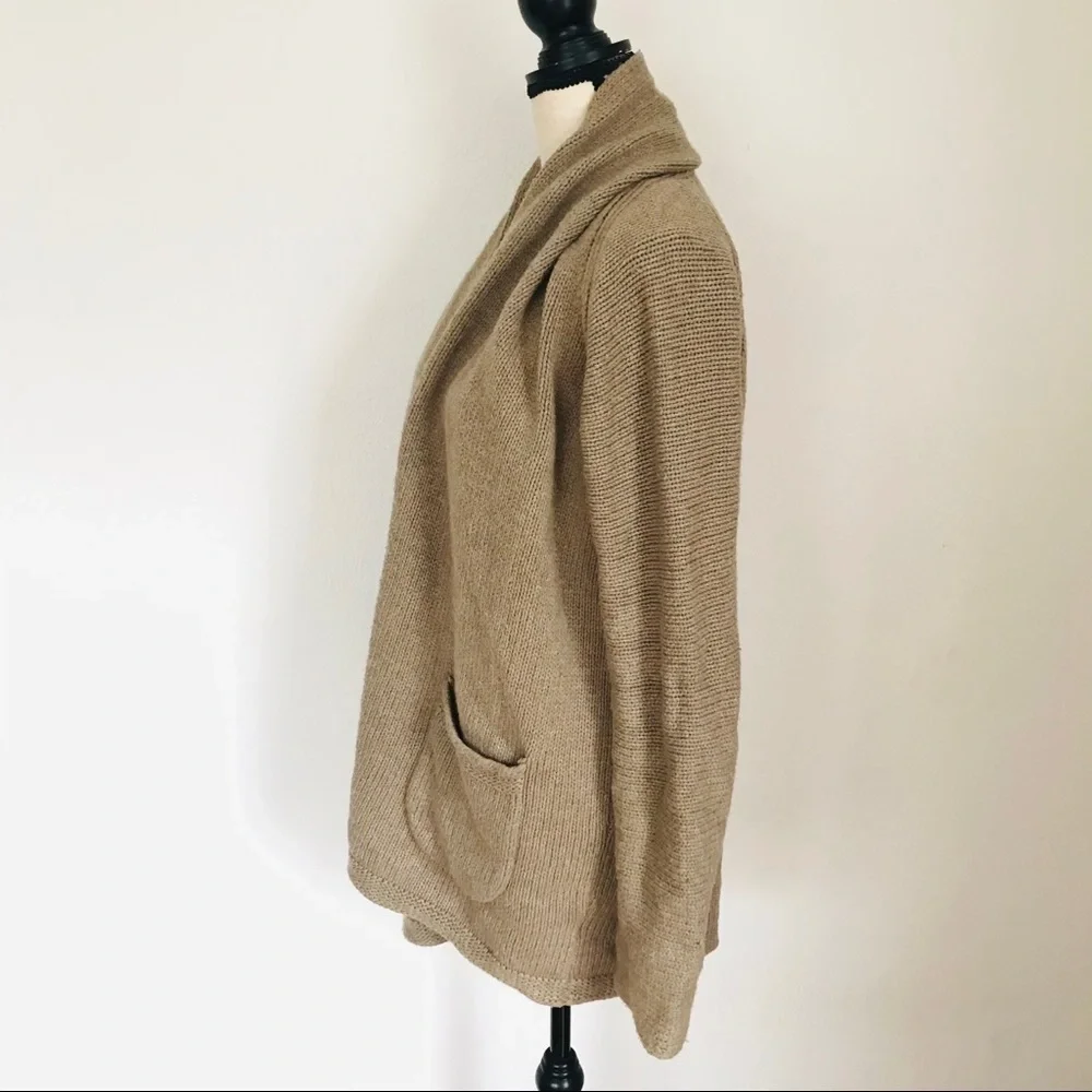 j crew shawl collar merino wool sweater coat size small